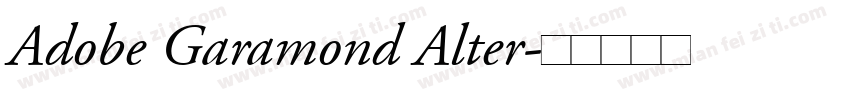 Adobe Garamond Alter字体转换